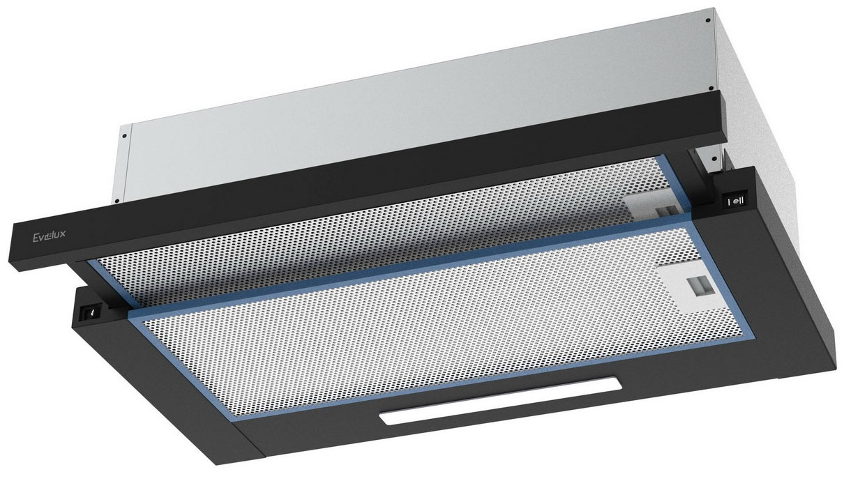 Изображение товара Вытяжка Evelux Tel 60 B с механическим управлением и светодиодным освещением