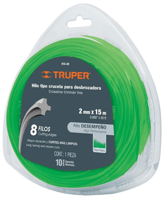 Леска для триммеров Truper 080-2.0MM X 15M, нейлон HTA-80 17606 Леска для триммеров Truper 080-2.0MM X 15M, нейлон HTA-80 17606