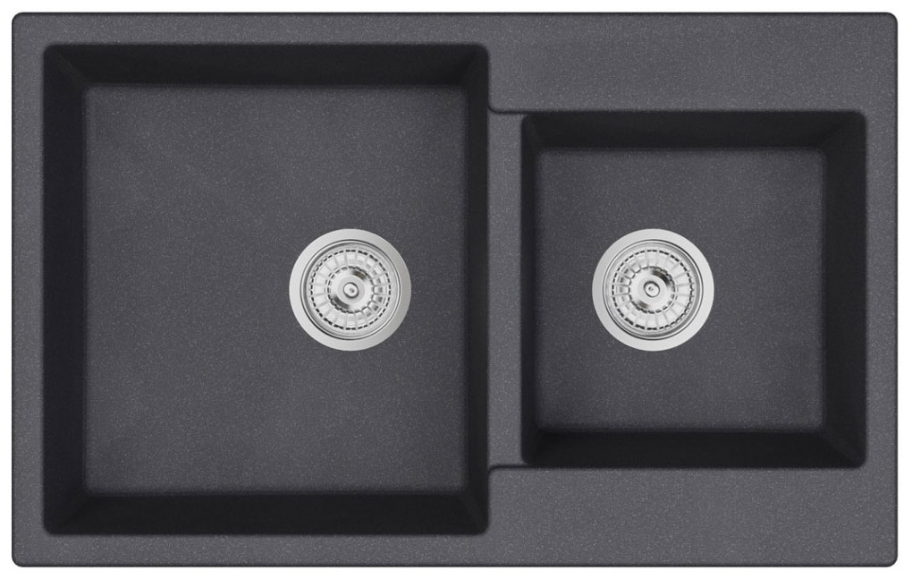 Изображение товара Кухонная мойка Emar EMQ-2800.Q Морион двухчашевая врезная