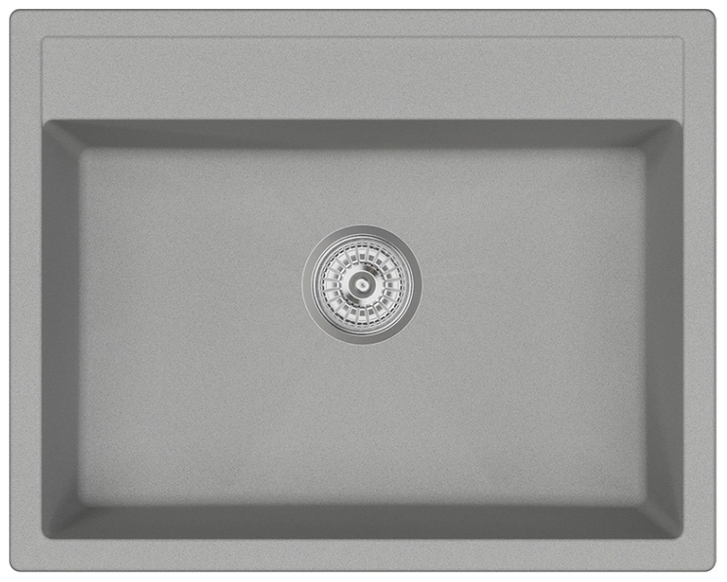 Изображение товара Кухонная мойка Emar EMQ-1640.Q Барит, кварцевая, прямоугольная, 640x510 мм