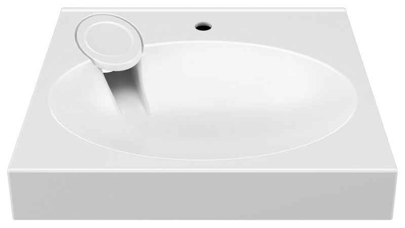 Изображение товара Раковина Paola Liguria 500 квадратная для ванной комнаты, белая, монтаж на стену