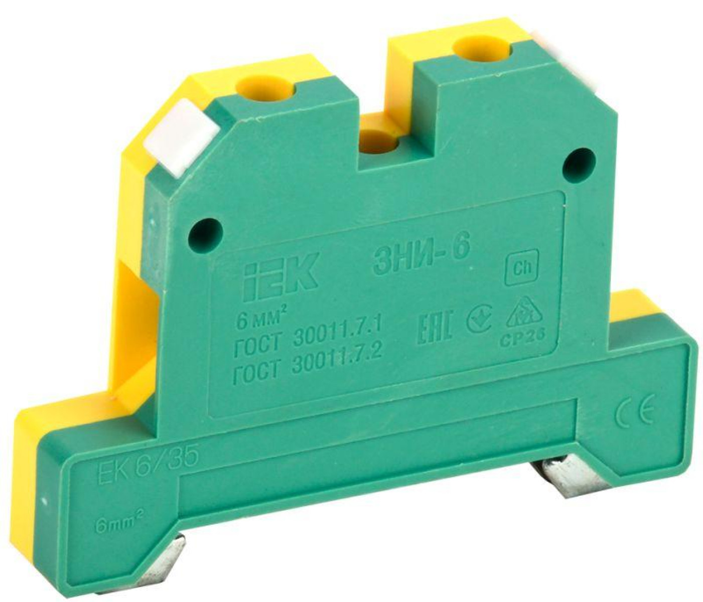 Изображение товара Изделия для электромонтажа IEK Зажим наборный ЗНИ-6PEN 6кв.мм (JXB-земля)