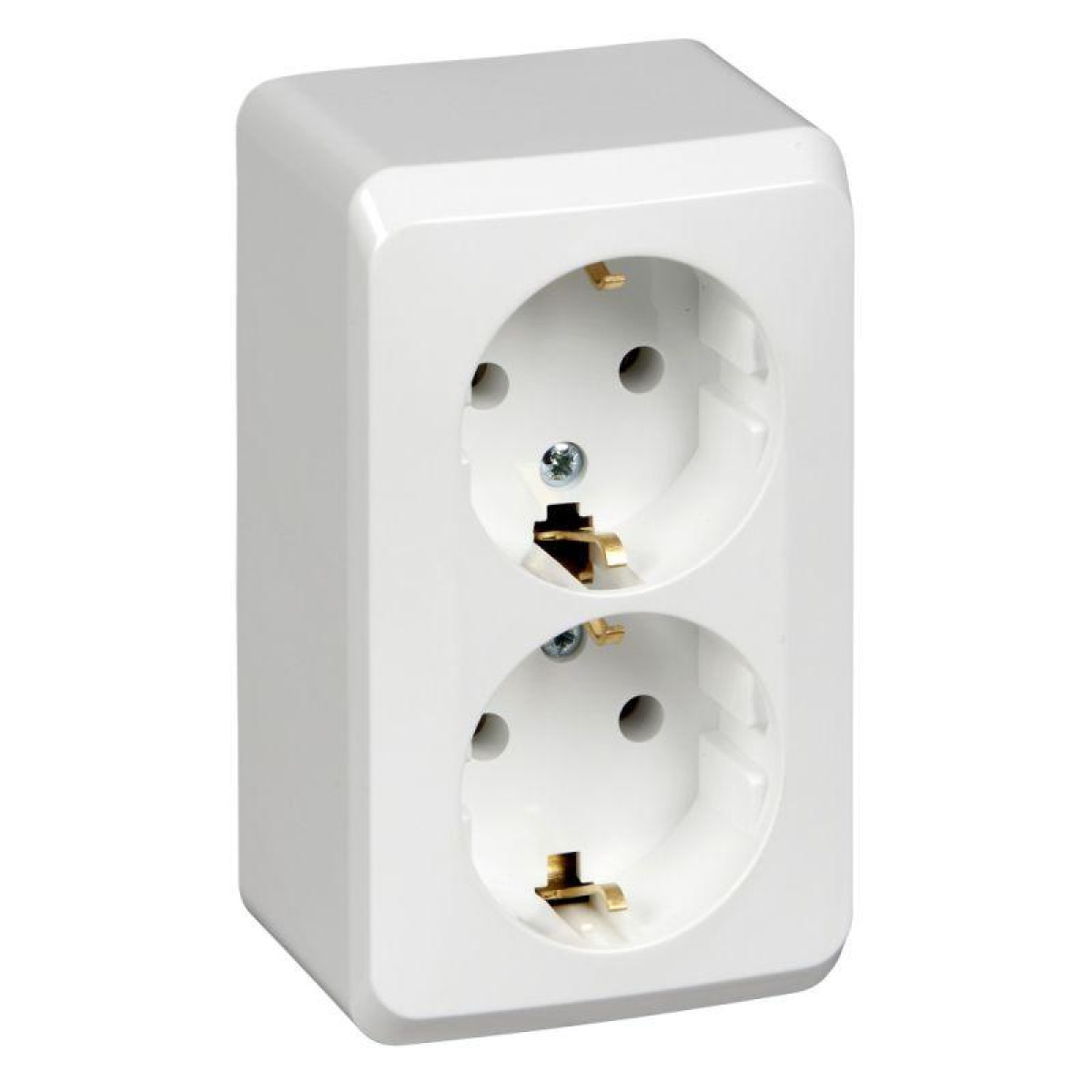 Изображение товара Розетка Systeme Electric 2-м ОП Этюд 16А IP20 250В с заземлением