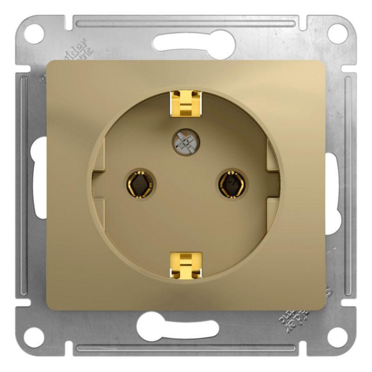 Изображение товара Розетка Systeme Electric Glossa 16А IP20 с заземлительным механизмом, встраиваемая, Россия