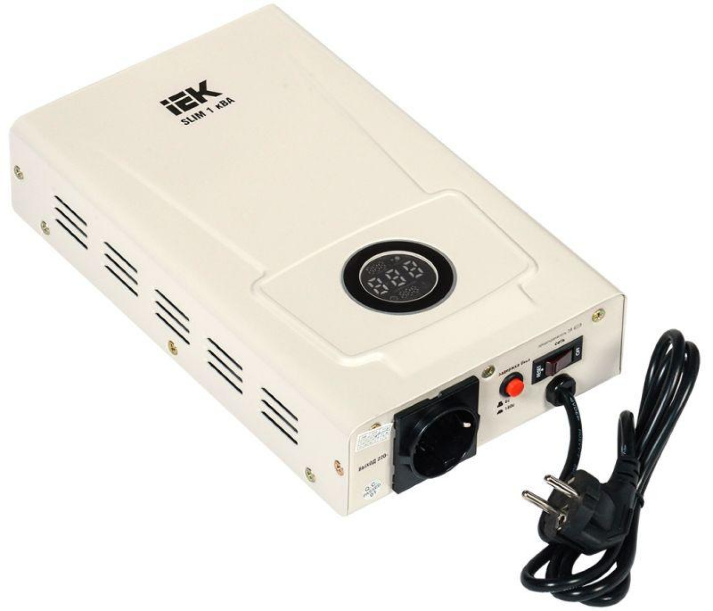 Изображение товара Стабилизатор напряжения IEK 1ф 1кВА SLIM настенный
