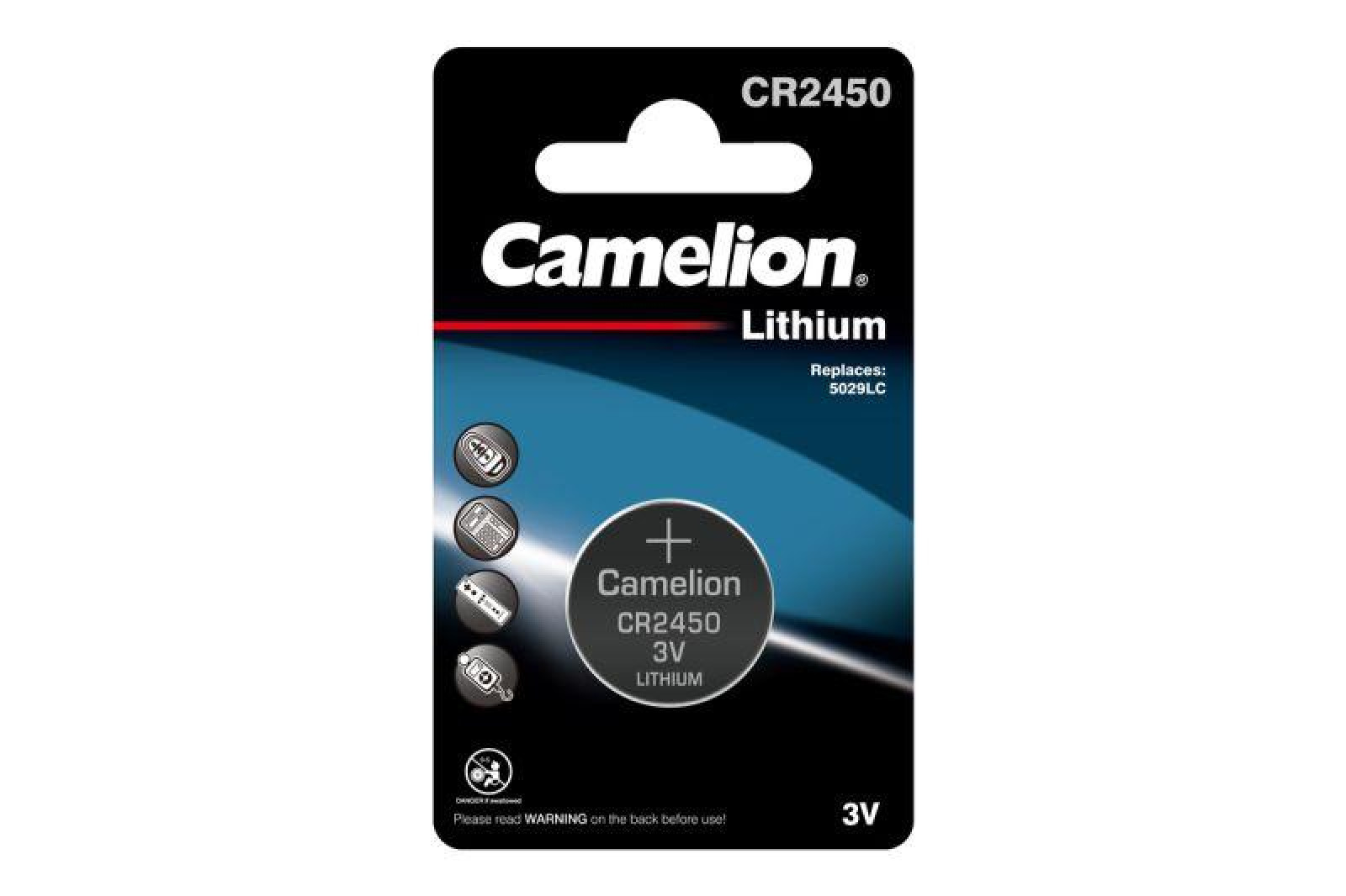 Изображение товара Литиевая батарейка CR2450 BL-1 Camelion 3V для часов и гаджетов