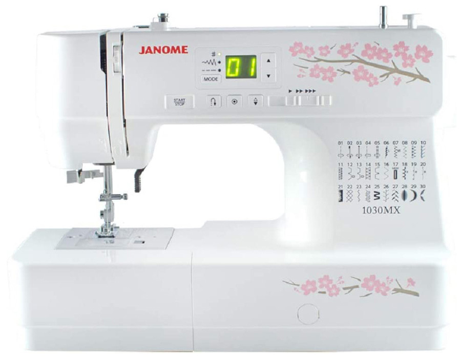 Швейная машина Janome 1030 MX белый/цветы швейная машина janome 1030 mx белый цветы
