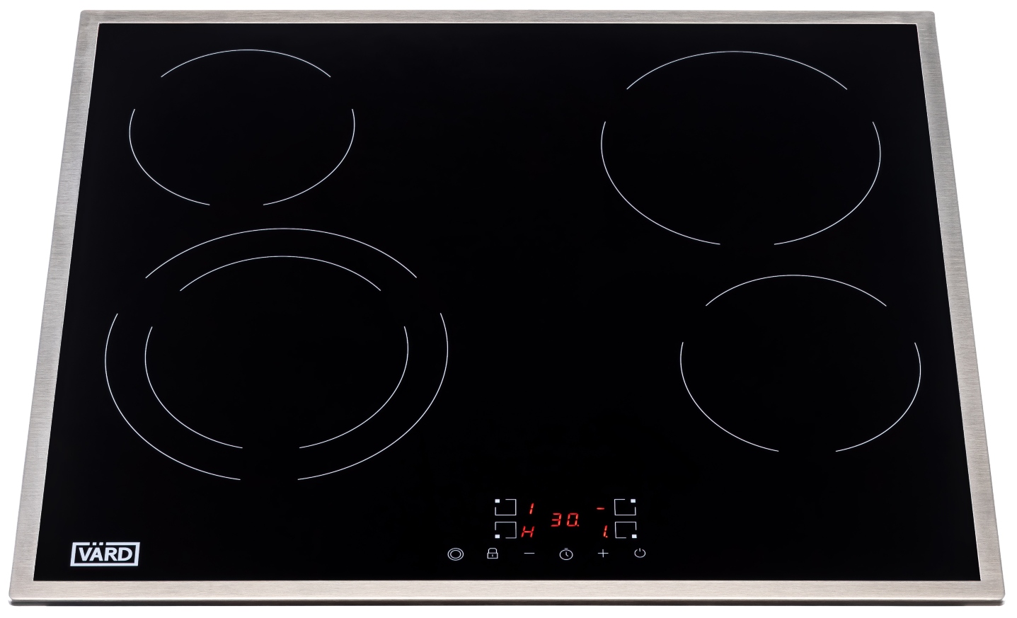 Изображение товара Электрическая варочная панель Vard VHC6421X 4 конфорки стеклокерамика 6.4 кВт