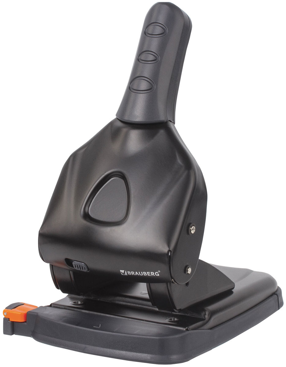 Изображение товара Дырокол металлический Brauberg Heavy duty 65 листов черный офисный