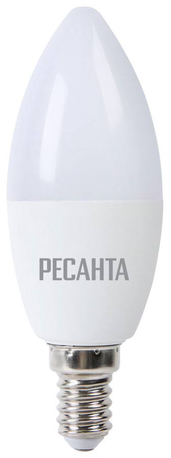 Изображение товара Лампочка Ресанта LL-R-C37-7W-230-4K-E14 (свеча, 7Вт, нейтр., Е14) белый