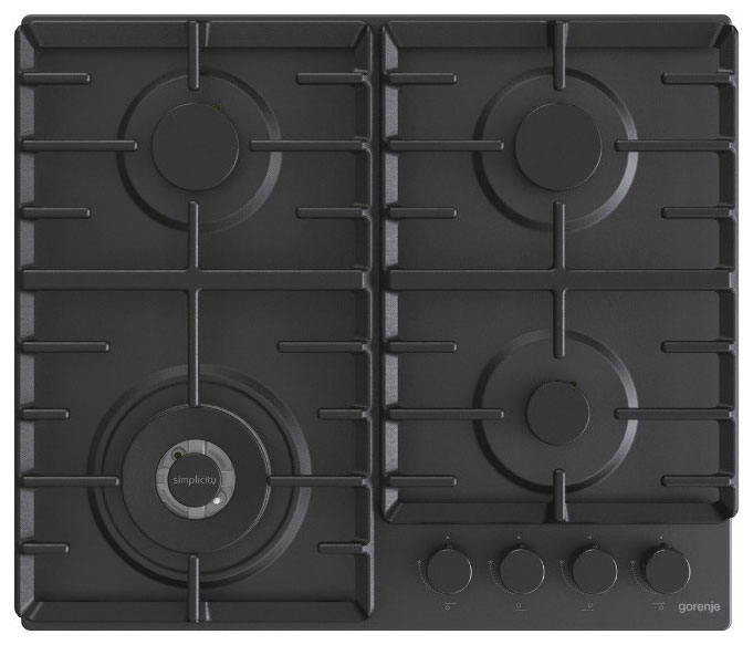 Изображение товара Газовая варочная панель Gorenje GW642SYB 4 конфорки автоматический электроподжиг