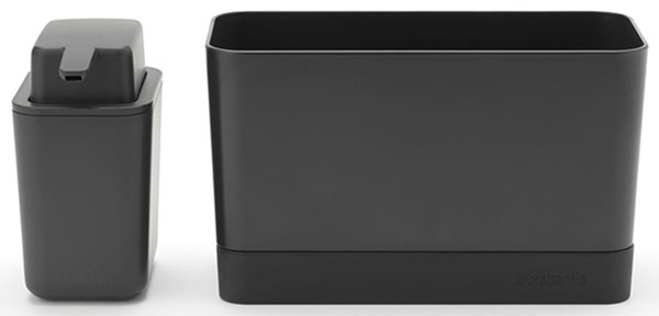 Изображение товара Набор аксессуаров для раковины Brabantia 2 шт, темно-серый