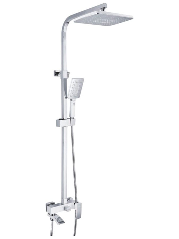 Изображение товара Душевая система Rose R15F белая хром современный стиль 3 режимы
