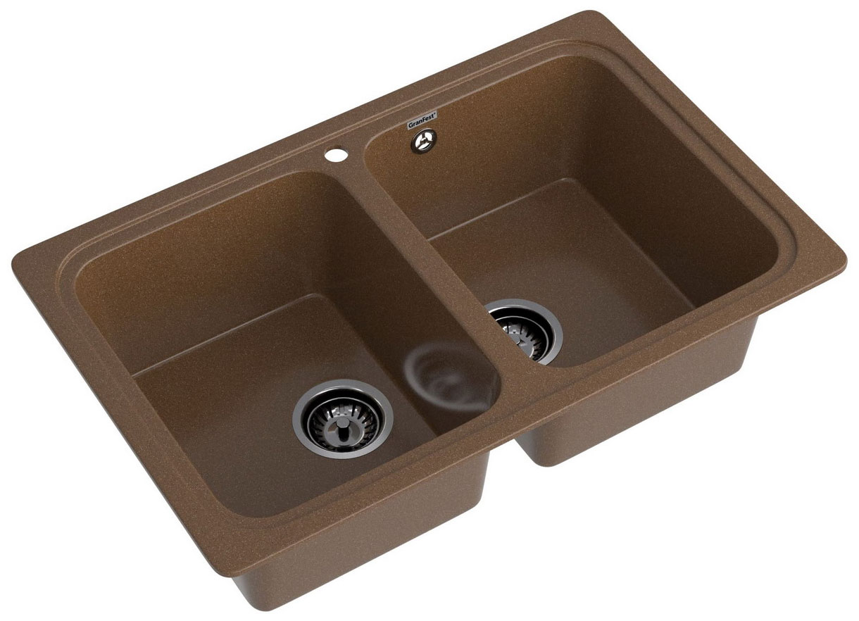 

Кухонная мойка GranFest STANDART GF-S-780K терракот, Терракотовый