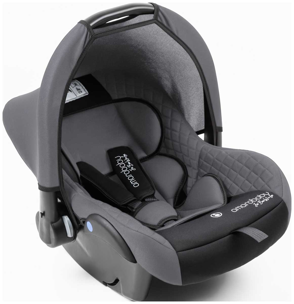 Автокресло Amarobaby Baby comfort, группа 0+, серый/черный (AB222008BC/1109) Автокресло Amarobaby Baby comfort, группа 0+, серый/черный (AB222008BC/1109)