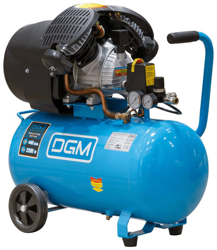 Изображение товара Компрессор DGM AC-254 (440 л/мин, 8 атм, коаксиальный, масляный, ресив. 50 л, 220 В, 2.2 кВт)