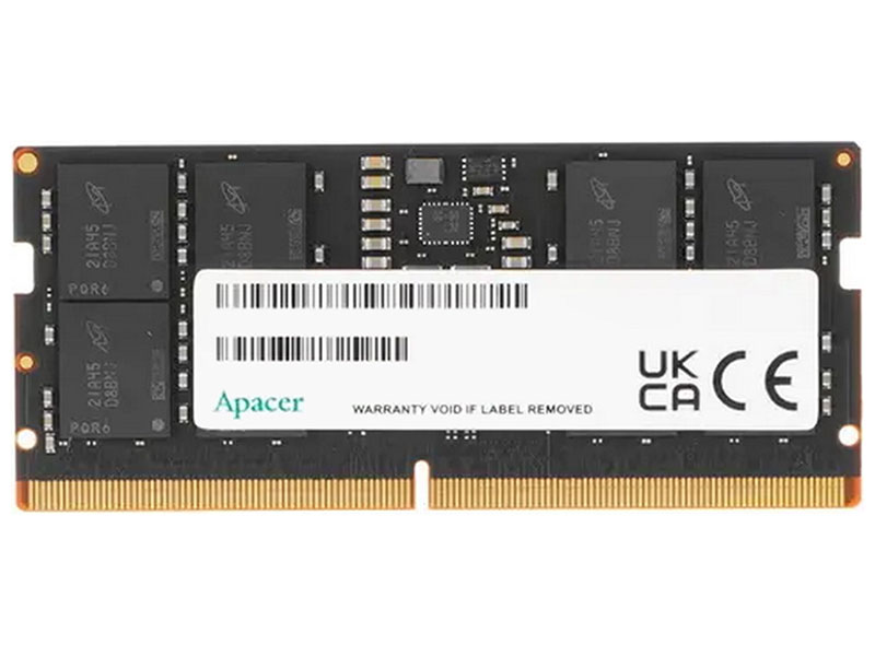 

Оперативная память Apacer SO-DIMM DDR5 32GB 4800MHz (FS.32G2A.PTH), Черный