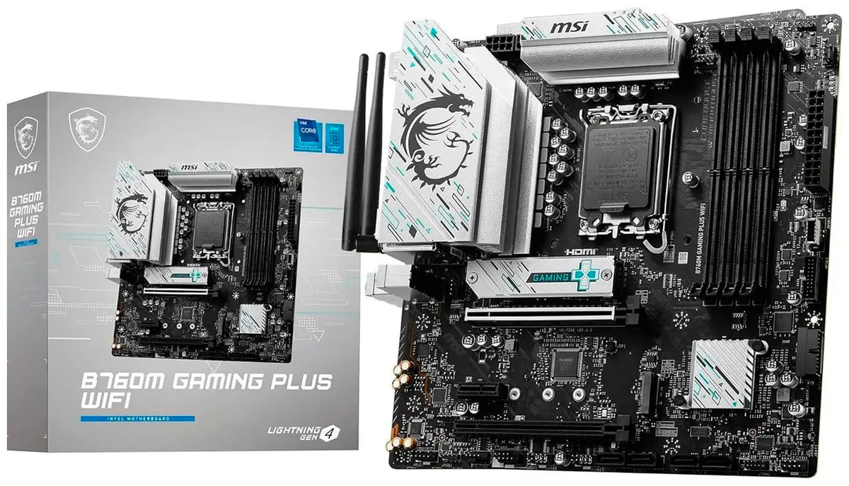 Изображение товара Материнская плата MSI B760M GAMING PLUS WIFI (LGA1700, mATX)