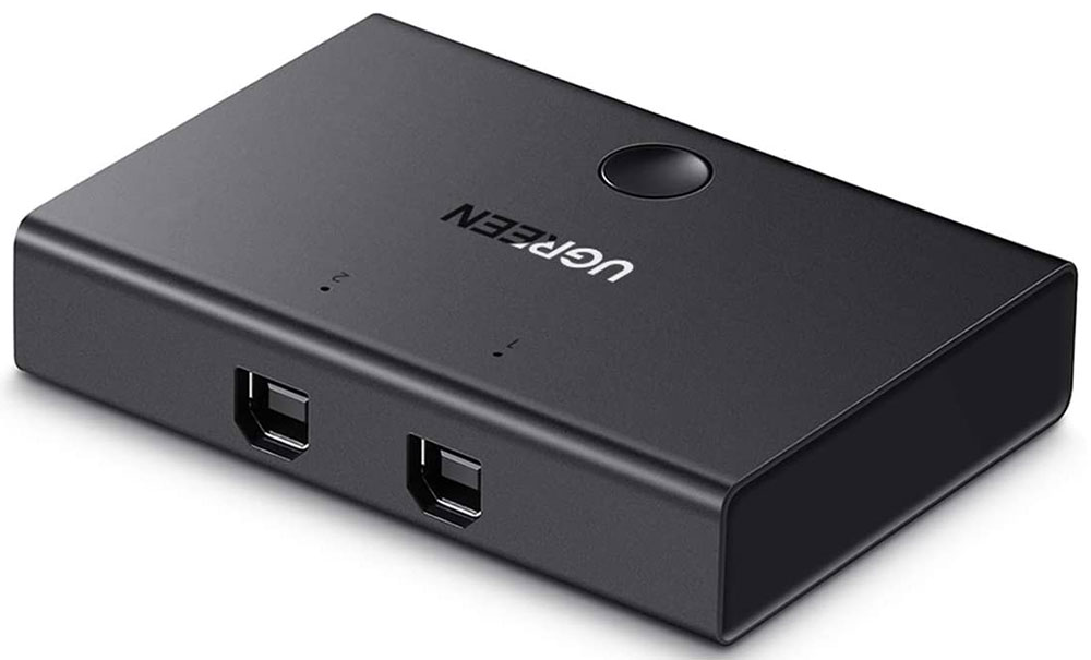Изображение товара Сплиттер Ugreen US158 USB 2.0 Sharing Switch 2x1 черный для компьютеров