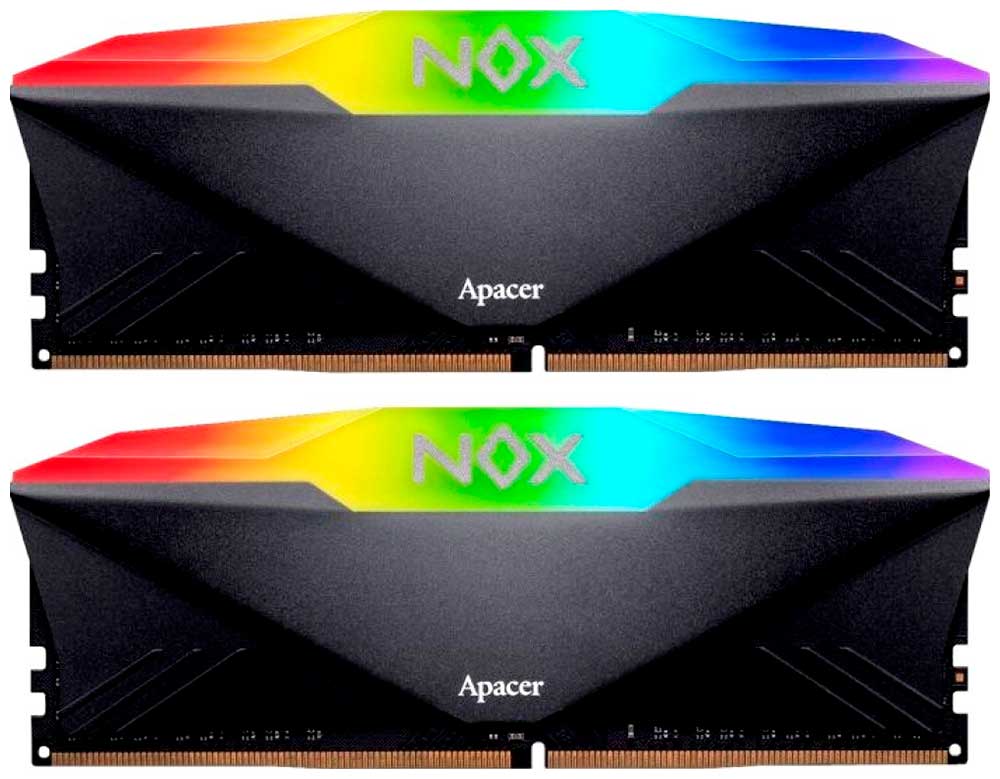 Изображение товара Оперативная память Apacer DDR4 16GB (2x8Gb) 3600MHz NOX RGB Black (AH4U16G36C25YNBAA-2)