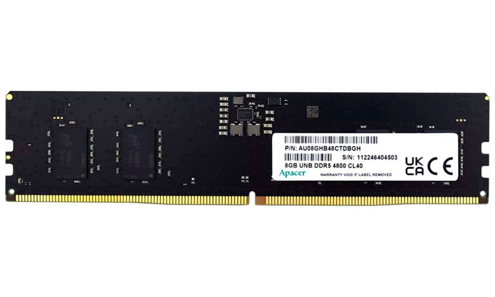 Изображение товара Оперативная память Apacer DDR5 8GB 4800MHz (AU08GHB48CTDBGH)