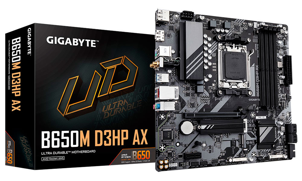 

Материнская плата Gigabyte B650M D3HP AX (AM5 mATX), Черный