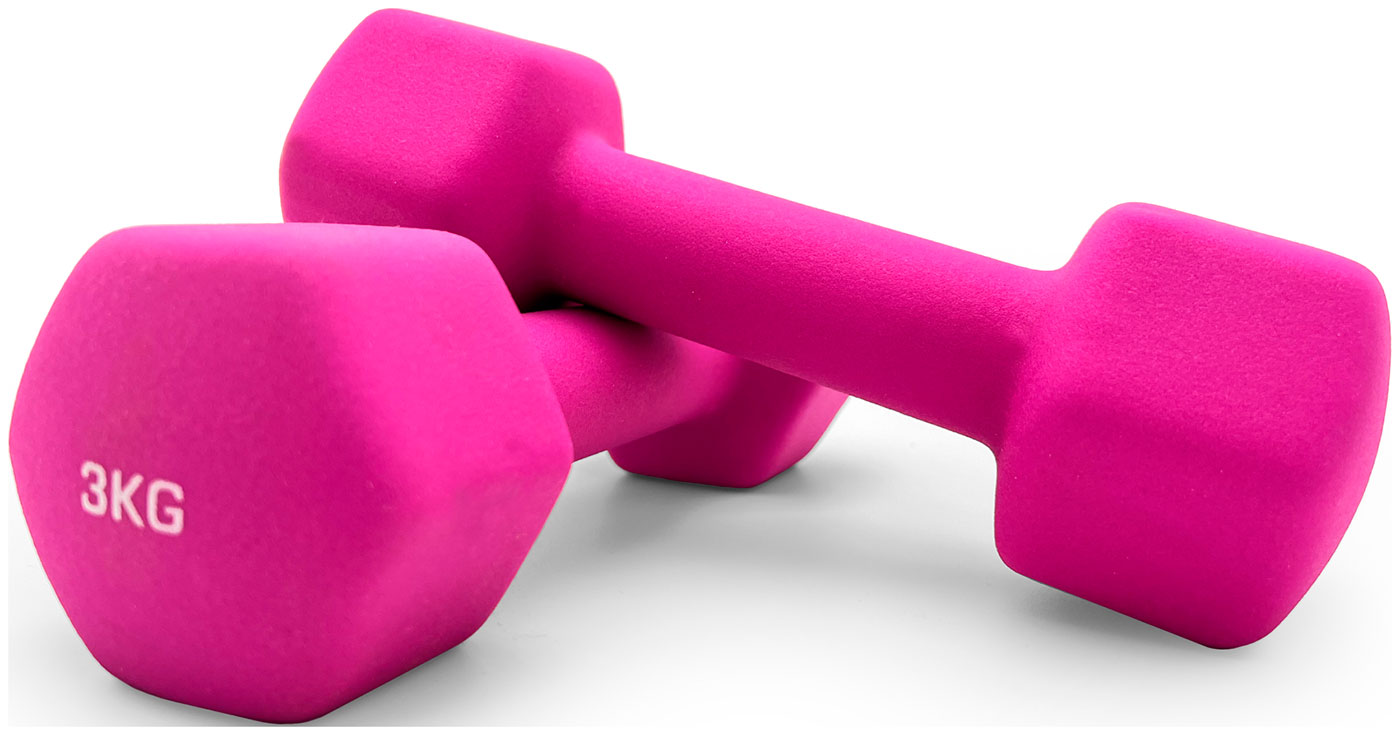 Изображение товара Гантель Unix Fit, неопреновая, 3 кг, Pink