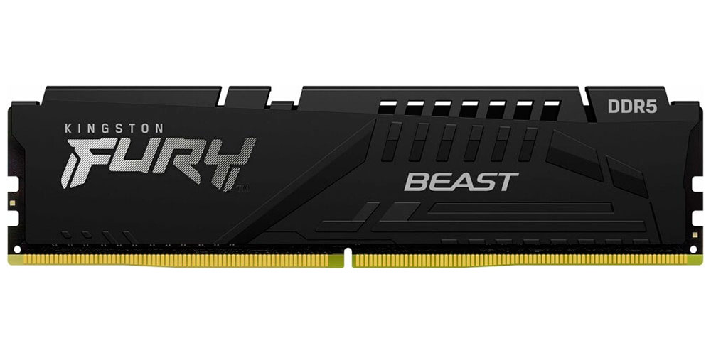 

Оперативная память Kingston DDR5 16Gb 6400MHz Fury Beast (KF564C32BBE-16), Черный