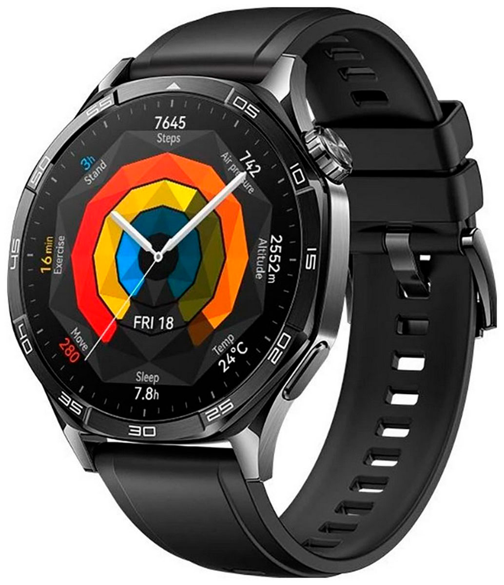 Изображение товара Смарт-часы Huawei Watch GT 5 круглый AMOLED GPS пульсометр IP68 черные
