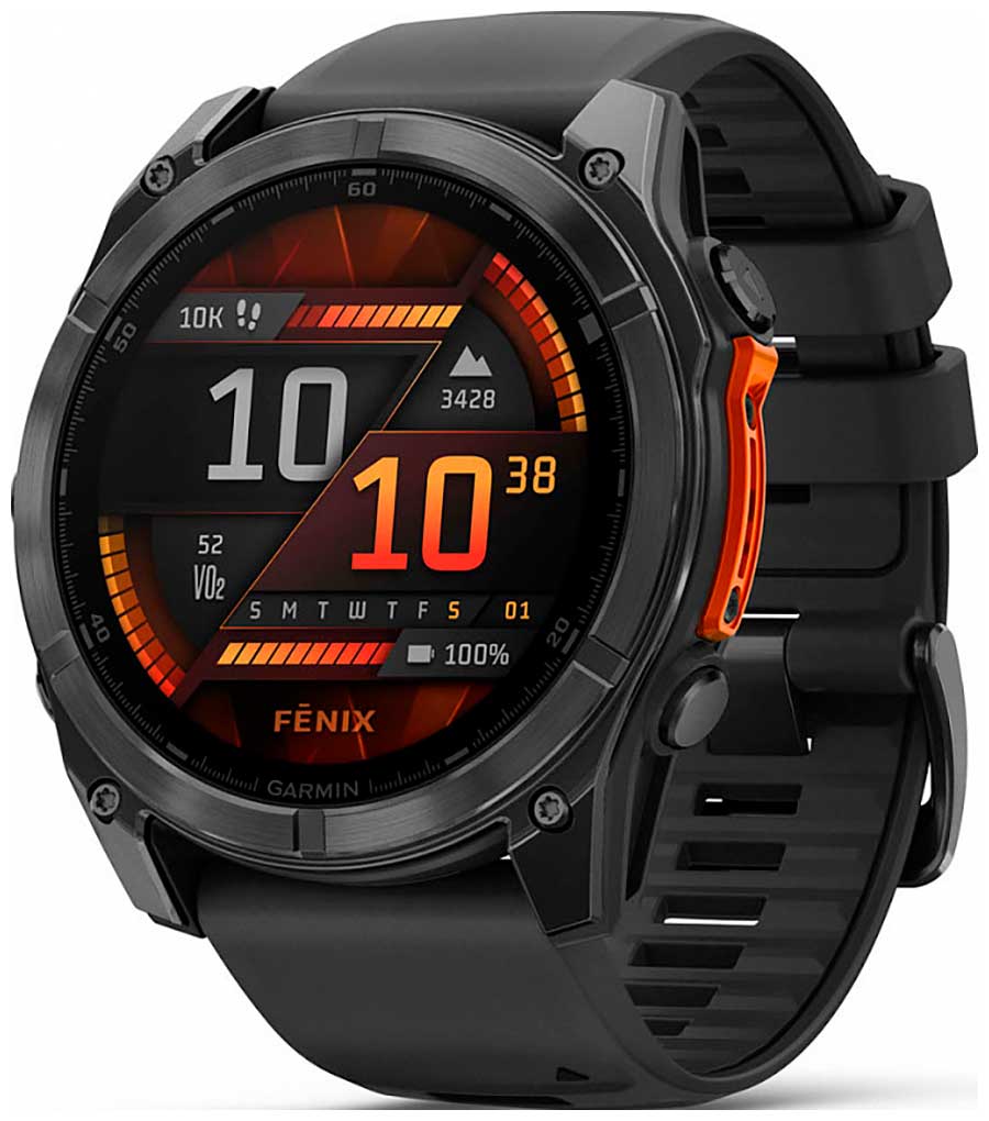 Смарт-часы Garmin Fenix 8 AMOLED, серый, черный, 51 мм Смарт-часы Garmin Fenix 8 AMOLED, серый, черный, 51 мм