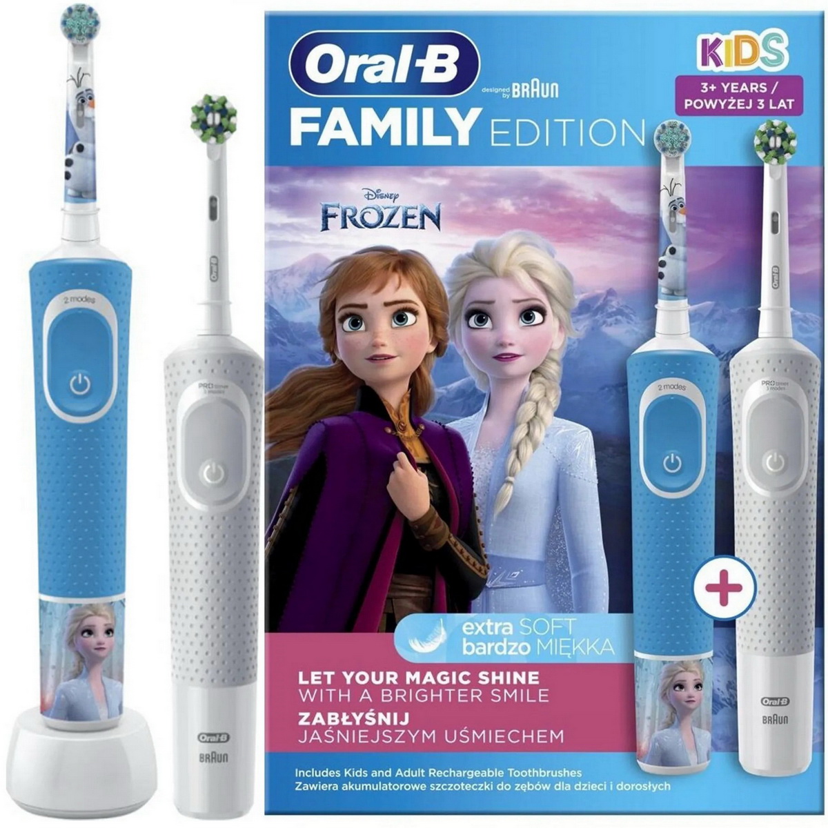 Электрическая зубная щетка Oral-B Oral-B Vitality pro D103.413.3+D100.410.2K white+ blue frozen Электрическая зубная щетка Oral-B Oral-B Vitality pro D103.413.3+D100.410.2K white+ blue frozen