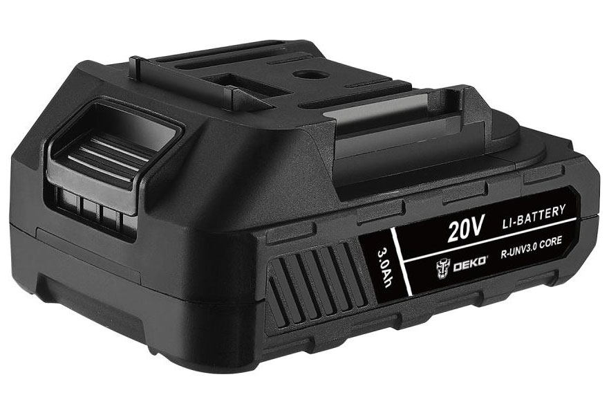 Изображение товара Аккумулятор Deko R-UNV3.0 CORE, Li-ion 20В, 3.0А*ч, черный