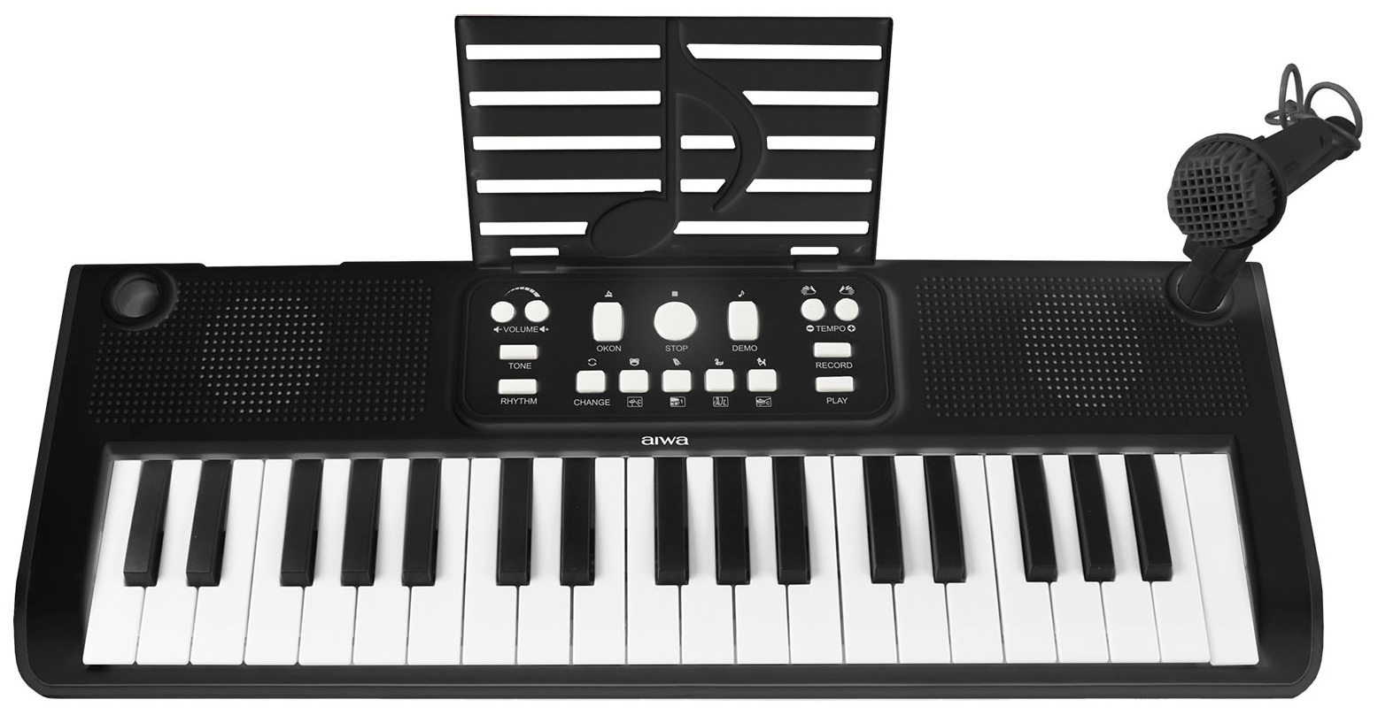 Изображение товара Синтезатор AIWA ASZ-370B 37 клавиш, 8 тембров, питание от сети и батареек