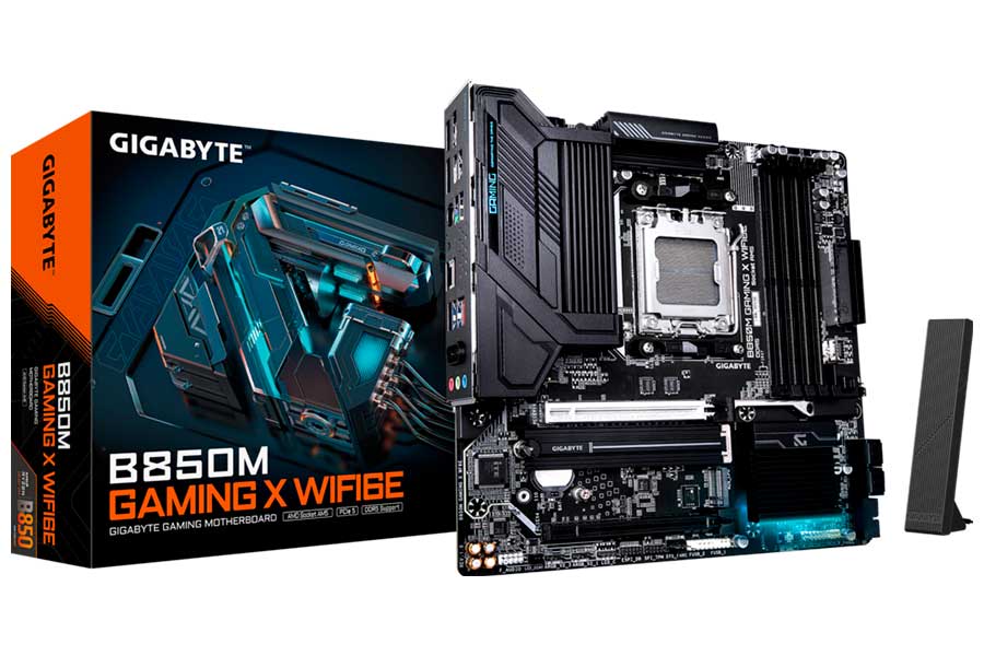 Изображение товара Материнская плата Gigabyte B850M GAMING X WIFI6E (AM5, mATX) с Wi-Fi 6E и DDR5 памятью
