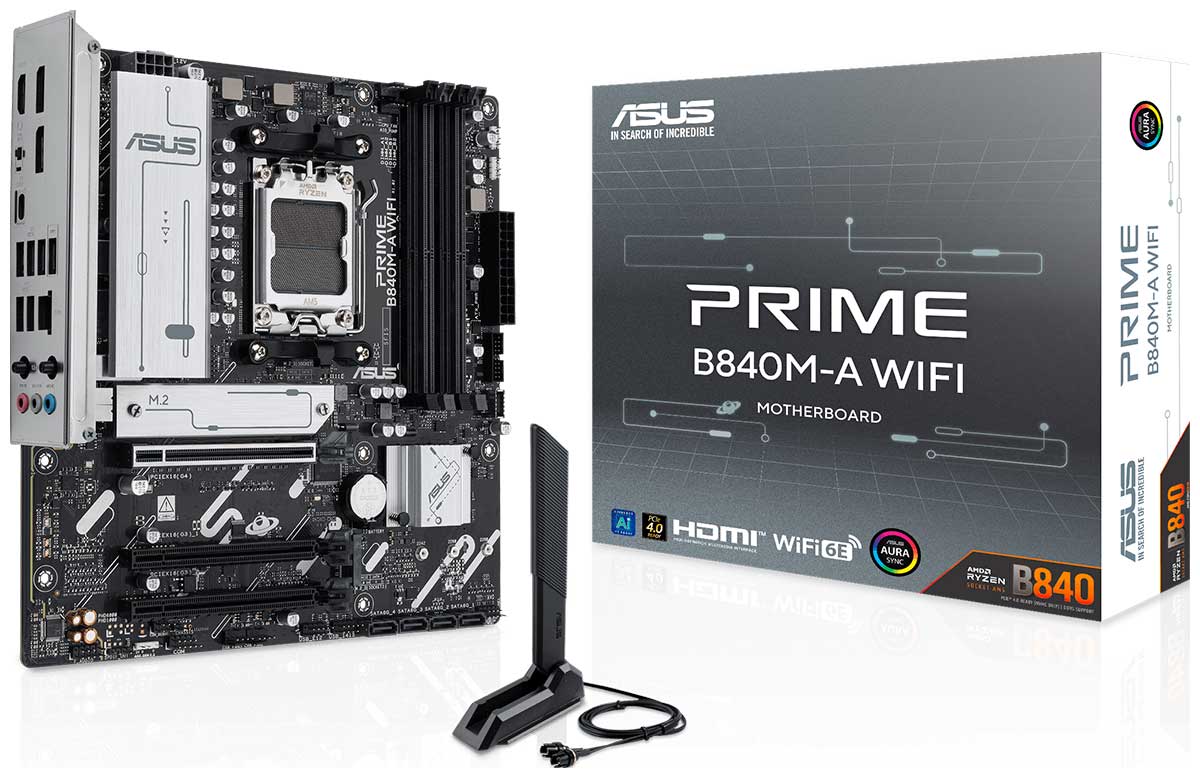 Изображение товара Материнская плата Asus PRIME B840M-A WIFI с сокетом AM5