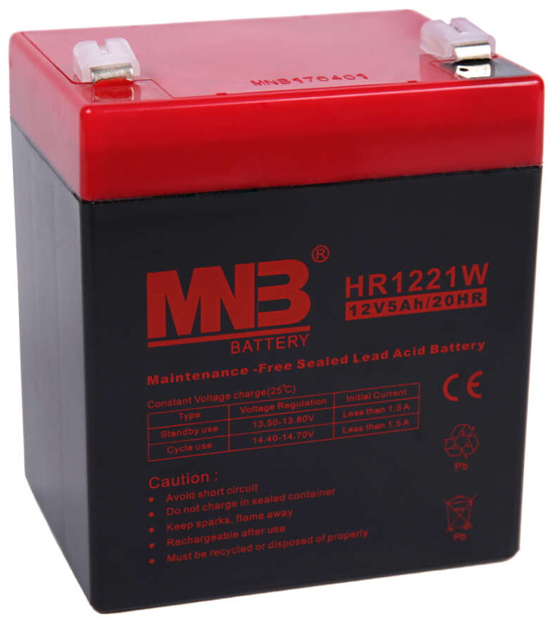 

Батарея для ИБП MNB HR1221W, Черный/красный