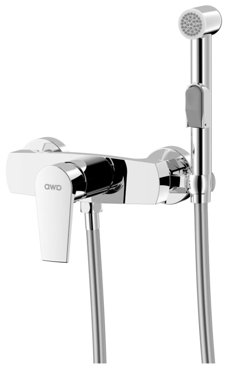 Изображение товара Настенный смеситель с гигиеническим душем AWP Tulos S2618C хромированный для биде