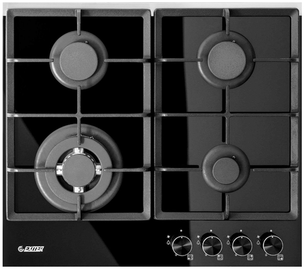 Изображение товара Газовая варочная панель Exiteq PFH 640 STGB-E/B 4 конфорки, газ-контроль