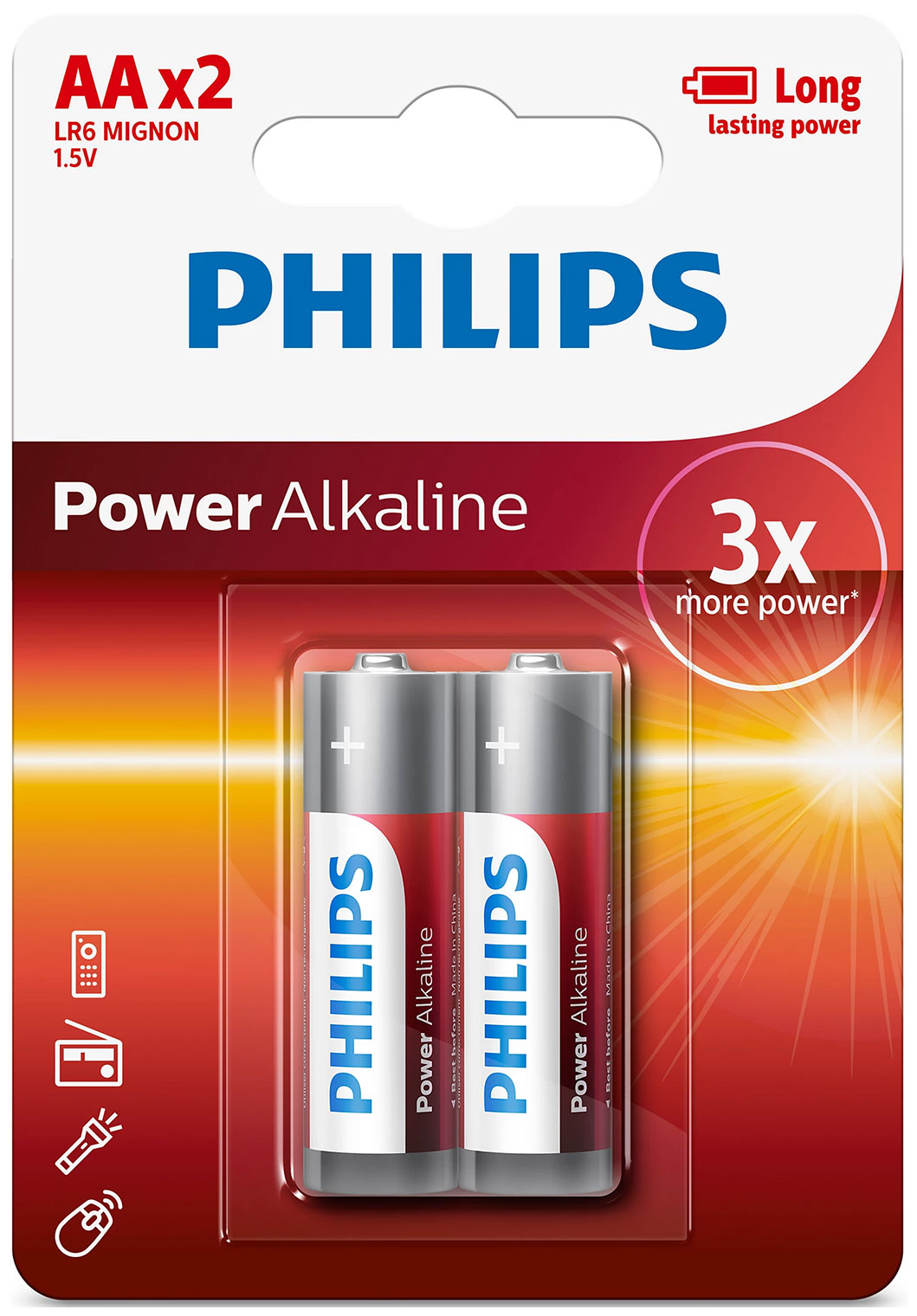 Изображение товара Батарейка Philips Power Alkaline LR6P2B/97 для слаботочных устройств