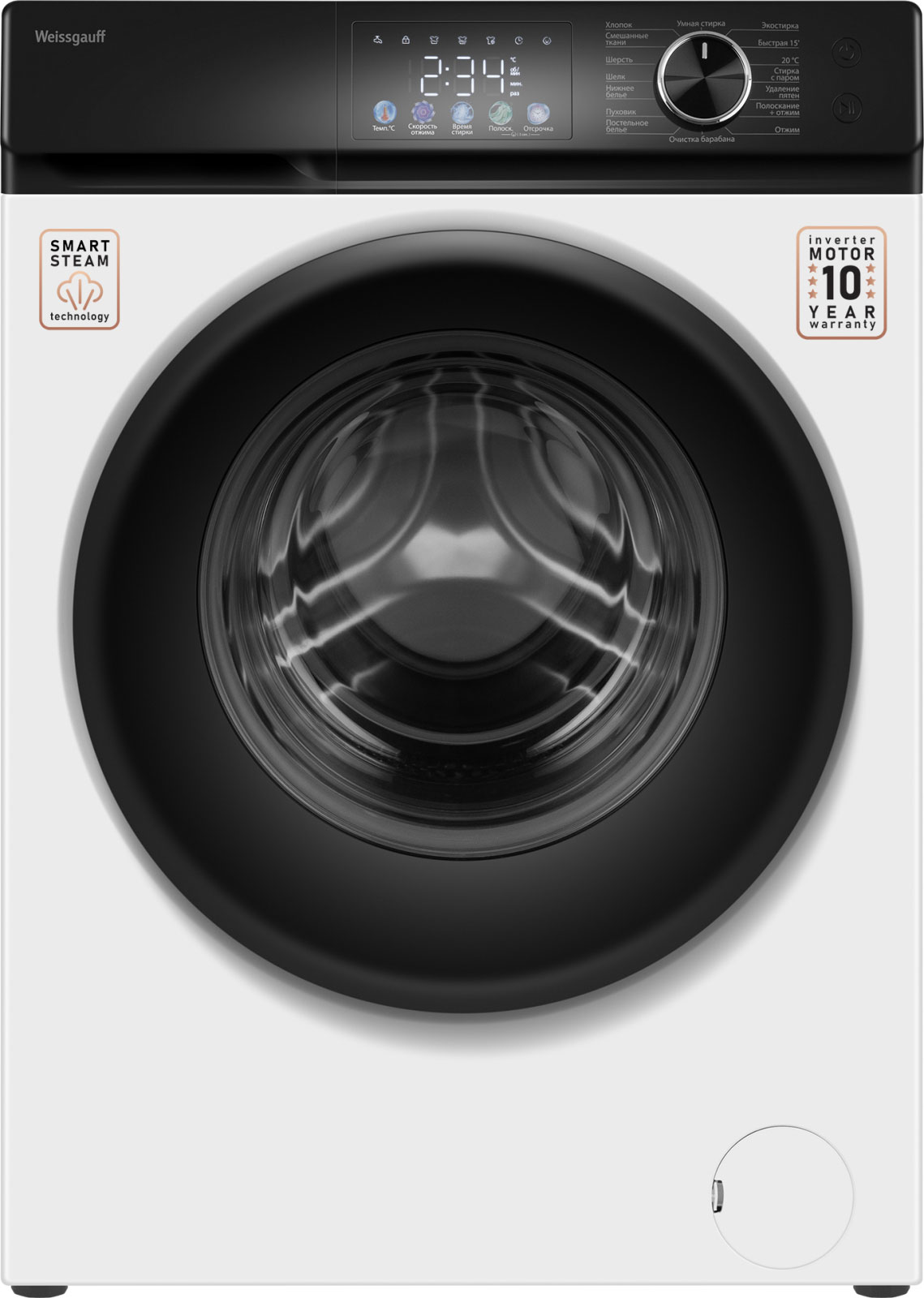 Изображение товара Стиральная машина Weissgauff WM 45127 Inverter Steam Color Touch