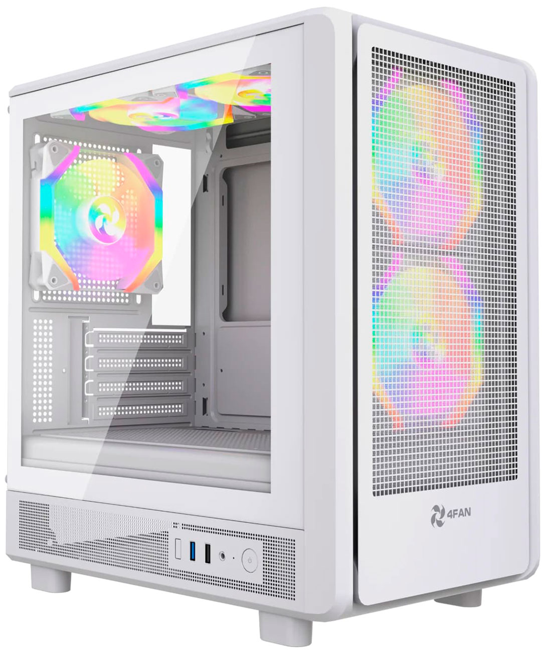 Изображение товара Компьютерный корпус 4FAN Goldrim White wFans