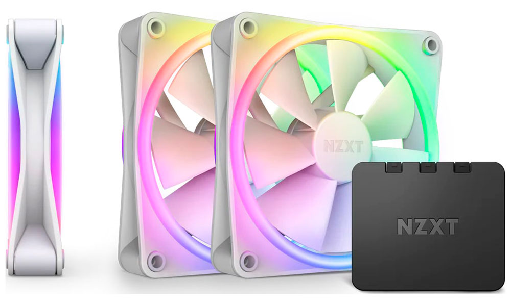 Изображение товара Вентиляторы для корпуса NZXT F120 RGB DUO 3x120mm White (RF-D12TF-W1)