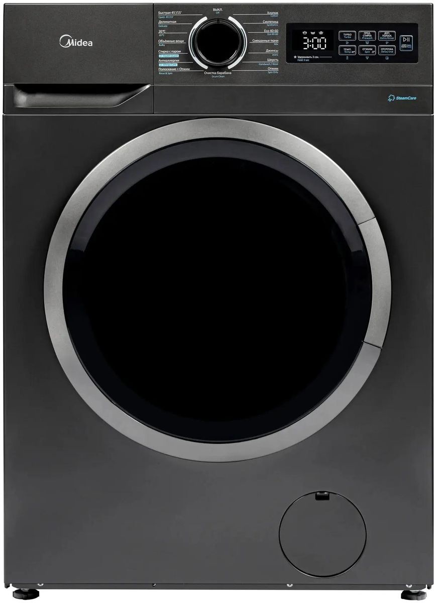 Изображение товара Узкая стиральная машина Midea MF01712BS40/T 7 кг фронтальная с функцией паром