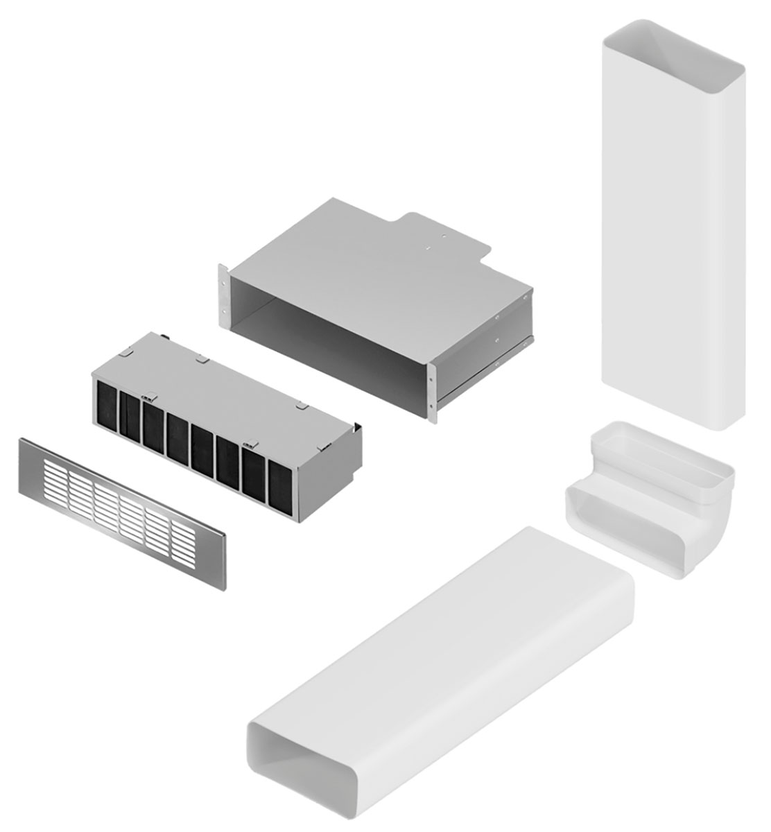 Изображение товара Комплект воздуховодов Maunfeld MIDS834 с фильтром CF314MW для индукционных панелей