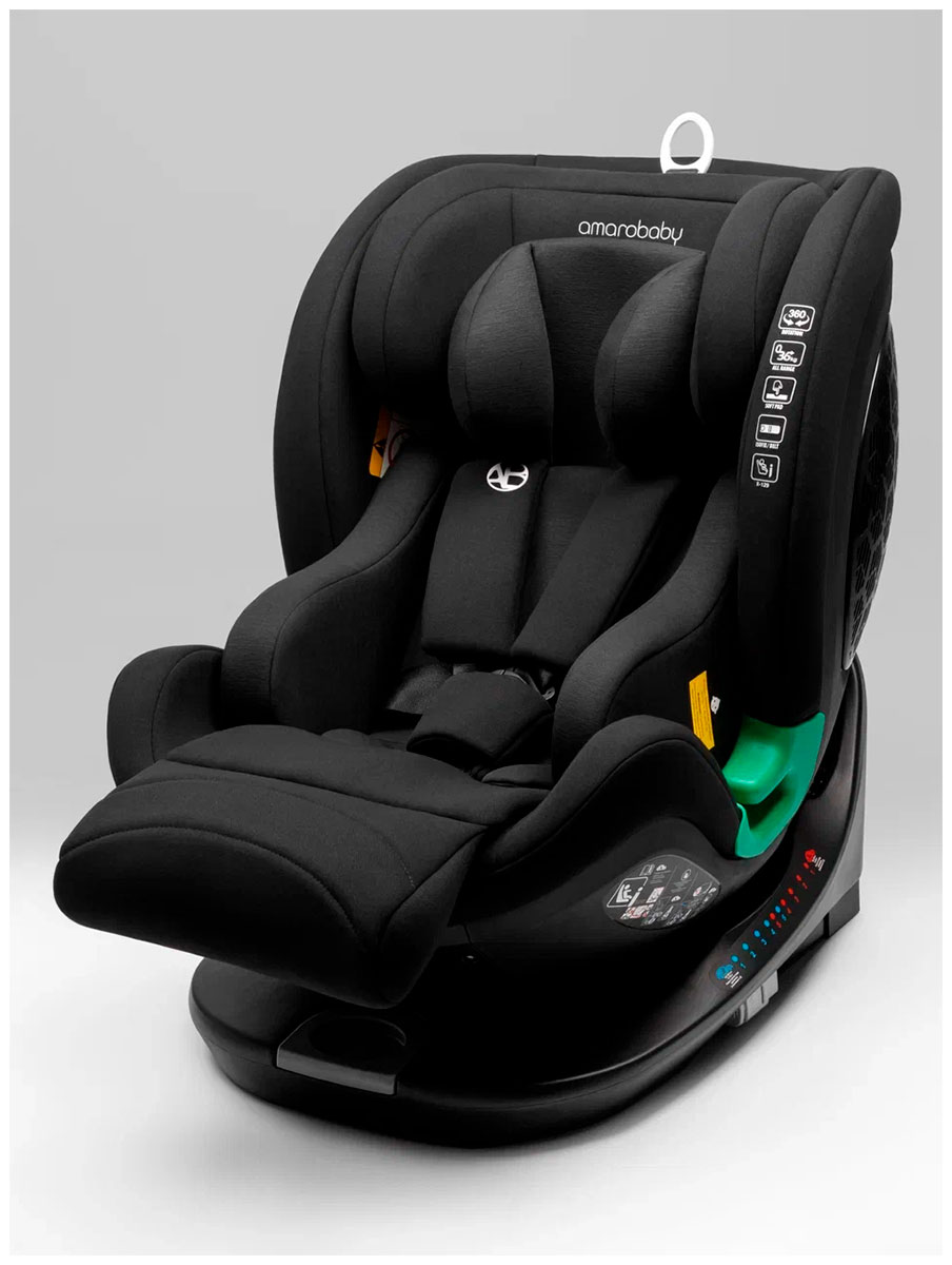 Изображение товара Автокресло Amarobaby Triumph i-Size 0-12 лет 36 кг черное вращающееся