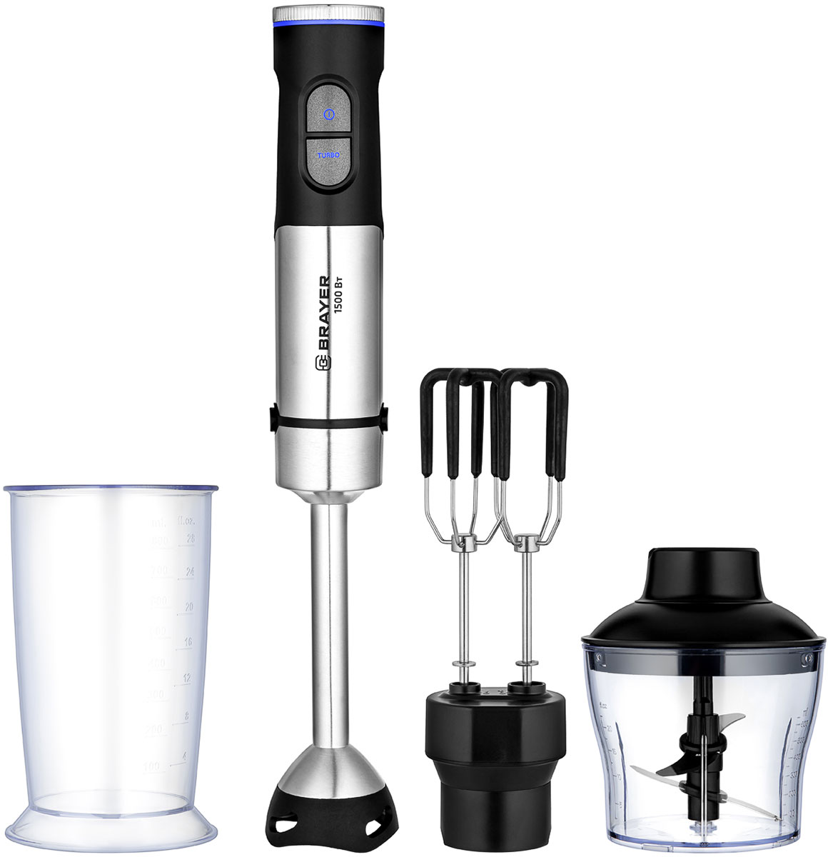 

Погружной блендер Brayer BR1265, Серебристый/черный