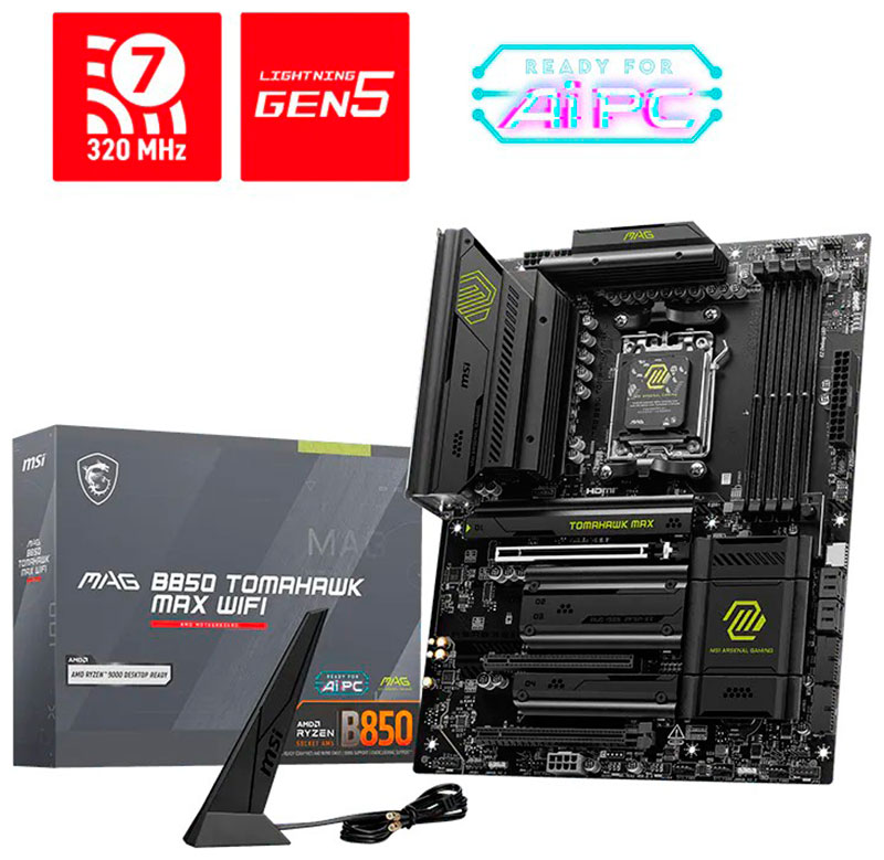 

Материнская плата MSI MAG B850 TOMAHAWK WIFI (AM5, ATX), Черный