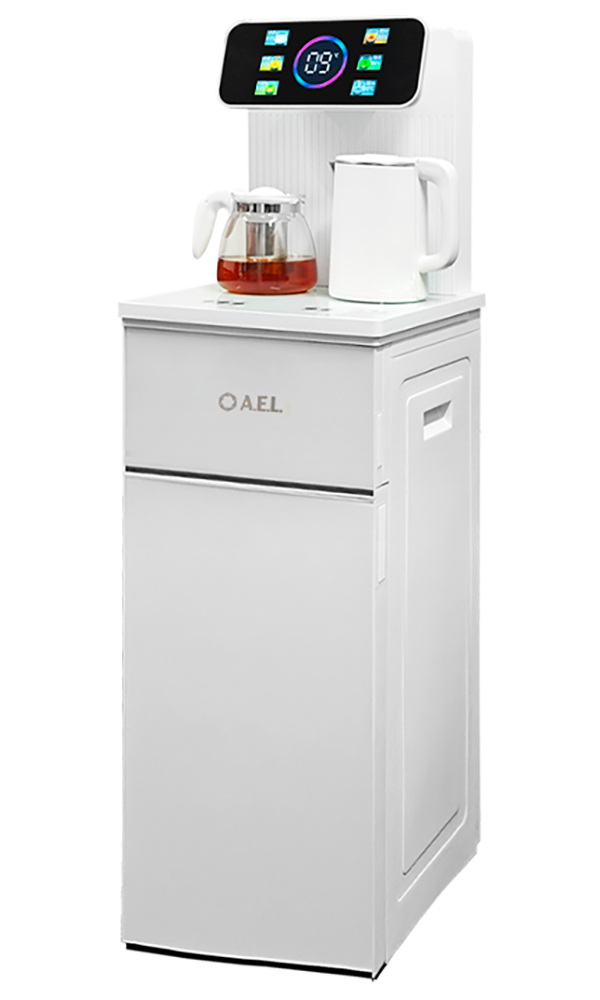 фото Кулер с чайным столиком ael тиабар tb84a-ld white (00490)