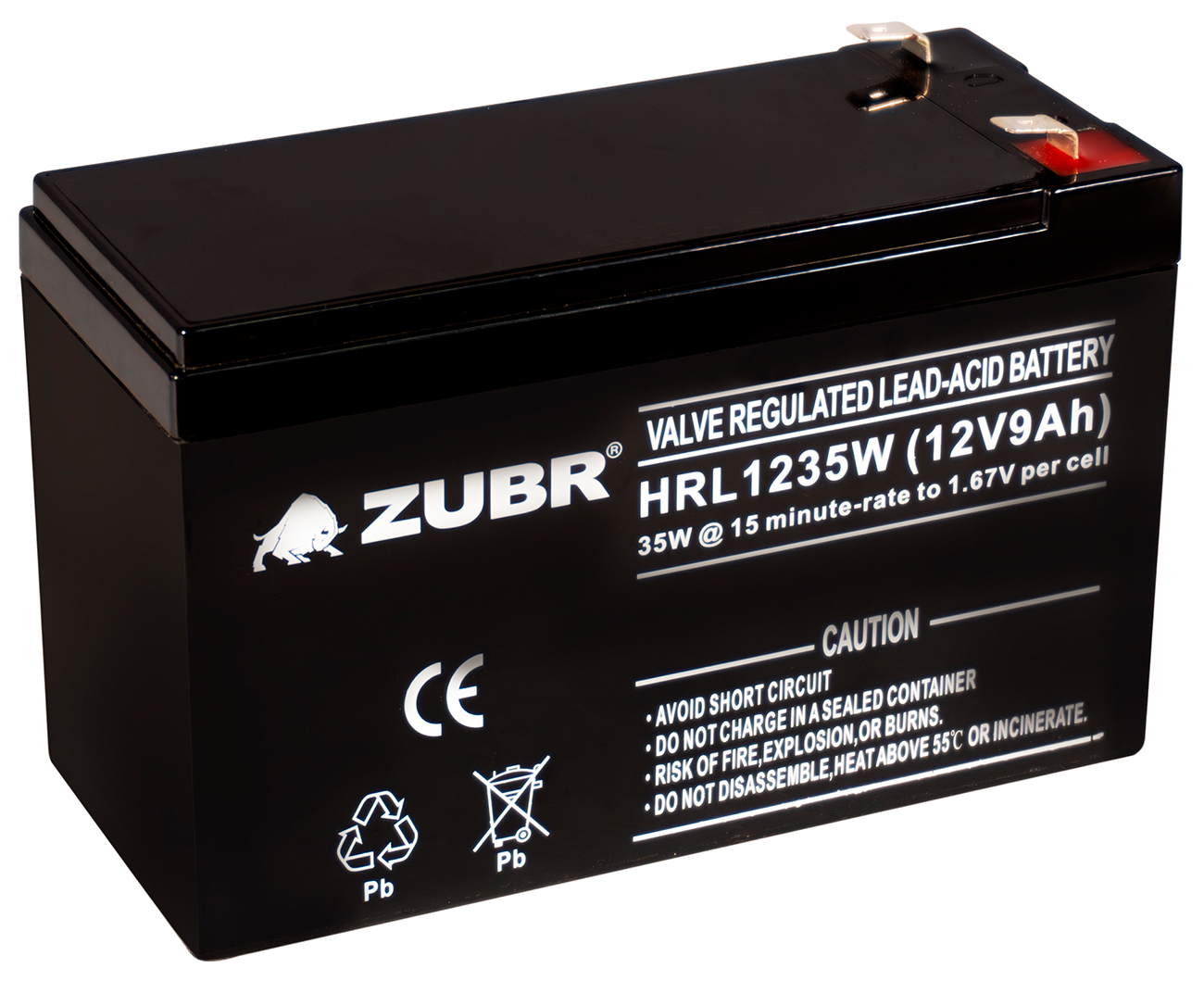 Изображение товара Аккумуляторная батарея Зубр HRL12-35W 12V9Ah