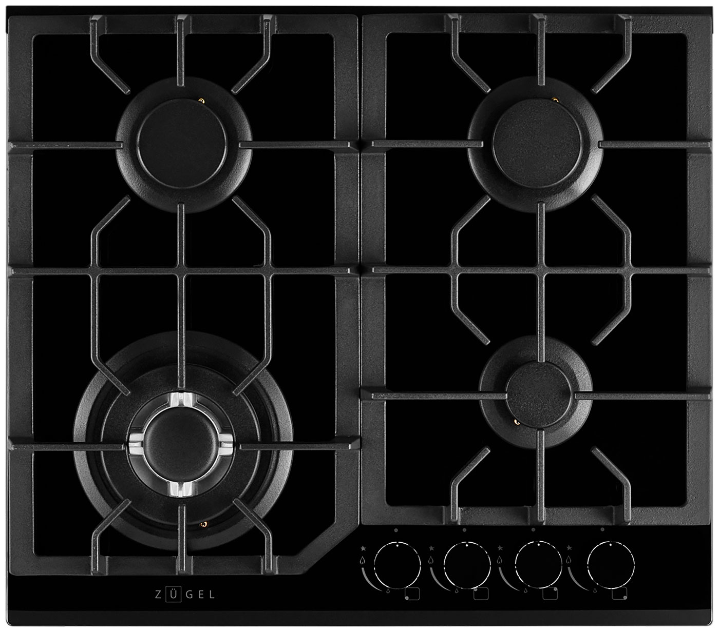 Изображение товара Газовая варочная панель Zugel ZGH601B, черная